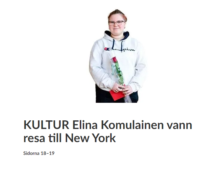 Skärmdump från Ålandstidningen